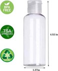 5 Pack 3 4oz Empty Plastic Travel Bottles For Toiletries Tsa Approved Leak Proof