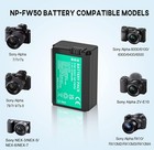 2-pack Np-fw50 Camera Battery   Dual Charger For Sony A6000 A6500 A6400 A6300 