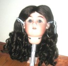Size 9  Doll Wig Dark Brown Suzanne Antique Modern  Synthetic Mohair 
