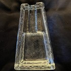 Vintage Hard Rock Cafe Las Vegas Casino Guitar Ashtray Clear Heavy Glass Rare