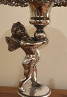 Standard Silver Co  Toronto Silver Plate  Cherub angel Candlestick Holder 10 