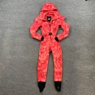 Asos Ski Suit Womens 2 Bright Bellini 4505 Tie Dye Belted Stirrup Insulated Snow