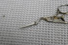 W h  Morley   Sons In Germany Antique Stork Shape Embroidery Scissor Gold Finish