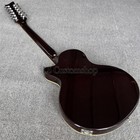 Custom 12 String Electric Guitar Figured Top Semi Hollow Body Tobacco Sunburst