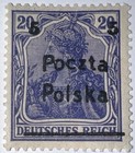 Travelstamps  1919 Germany Poland Stamps 5pf On 20pf  Sc   74 Mint  Og  Lh  Op