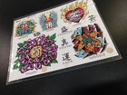 Vintage Tattoo Flash Sheet Art Studio Art Flashes Originals Shading Wow M1