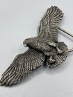 1979 Vtg Indiana Metal Craft Heavy Pewter Classic Eagle American Belt Buckle Usa
