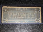 1864 Twenty Dollar  20 Confederate States Of America Civil War Era Note Id cn121