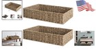 Elegant Handwoven Seagrass Storage Baskets - 2-pack For Eco-friendly Organizing