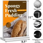 8 5x11 Acrylic Sign Holder 3-pack Vertical Clear Table Menu   Signs Display