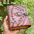 Hocus Pocus Leather Journal Halloween Decorations Blank Spell Book Of Shadows   