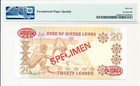 Bank Of Sierra Leone Sierra Leone 20 Leones 1984 Specimen Pmg  66epq