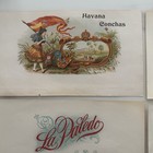 Lot Of 7 Cigar Box Labels Lithograph Foil Embossed Labels For Large Box Lids