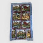 Vintage Handmade Farmhouse Quilt 42x72    Rustic Cabin Scene Throw Wall Decor Gift