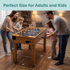 48in Competition Sized Foosball Table - Height Adjustable Arcade Soccer Set F   