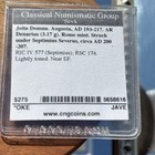 Ancient Roman Silver Denarius  Empress Julia Donna C   200 Ad- Near Ef W cng Tag