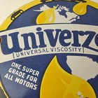 Vintage Univerzoil Gasoline Sign - Gas Motor Oil Pump Porcelain Sign