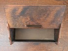 Wood Sewing Or Storage Box Double Hinged Lid Design W  Handle Vintage Organizer