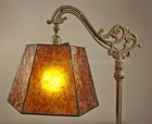 Mission Arts   Crafts Mica Bridge Floor Lamp Shade Amber Tailor Made Lampshades