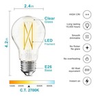 Dalattin 24 Pack A19 Vintage Led Edison Bulbs  Dimmable  60w Equivalent  High Br