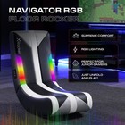 X Rocker Navigator Floor Rocker Gaming Chair With Rgb Lighting  Black