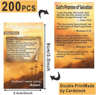 200 Pcs Double-sided Christian Scripture Cards        a Prayer For New Life    Inspira