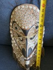 Papua New Guinea Mwai Mask Cowie Shells Hand Carved Tribal Oceanic Art