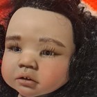 28  Lifelike Reborn Baby Doll Kit Dark Skin African Girl Toddler Rooted Hair Toy