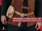 Medieval Leather Belt Pouch  Silas Renaissance Cinch Bag For Larp   Cosplay