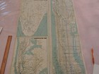 Very Rare Large 1940s New York City Subway Elevated Street Map Nyc hrr Foldout  
