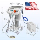 Dental Portable Mobile Delivery Unit System With Air Compressor 4hole Suction