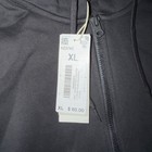 Adidas Women   s Essentials 3-stripes Full Zip Hoodie Sweatshirt Black white Sz Xl