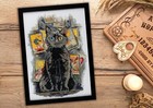Diy Cross-stitch Kit Premonition Tarot Cat Needlepoint Craft Kit Stitching Set