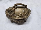 Vintage Antique Victorian Art Nouveau Gold Metal Floral Casket  Trinket Box 5x7 