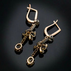 2 8ct Art Deco Style Edwardian Diamond Drop dangle 14k Rose Gold Finish Earrings