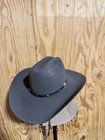 Stetson 6x Angus Granite Grey Felt Cowboy Hat 7 1 8 Pre-owned