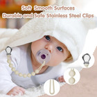 Pacifier Clips For Baby Girl Boy  Silicone Binky Holder For Mam Pacifiers  Baby