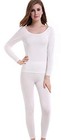 Cnlanrow Thermal Underwear Women Long - Scoop Neck Ultra  Large Ivory Off White