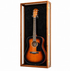 Guitar Display Case Electric Walnut Black Wood Rack Wall Gibson Fender Cabinet
