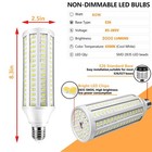 1-5pc 600w Equivalent Led Corn Light Bulb 3000 Lumen 60w 6000k Daylight E26 e27