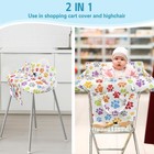 Shopping Cart Cover For Baby 2-in-1 High Chair Cover Soft portable and Machine