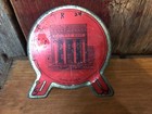 Vintage Usa Toy   Vault Bank 3 Dial Safe Lock W combination Red                k3