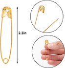 80 Pcs Large Safety Pins  Gold Safety Pins Bulk For Sewing And Clothes 56mm 