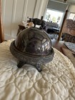 Antique Silverplate Covered Butter Dish W cow Finial C 1870s
