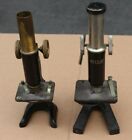Antique Vintage Ernest Leitz Wetzlar Brass Microscope 9539 Lot W  Wooden Cases
