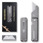 Workpro Premium Titanium Utility Knife Cnc Unibody W 10 Extra Blades Lightweight