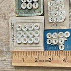 Vintage Mother Of Pearl Mop Buttons Mixed Lot Shank Sew Through Carved Fish Eye