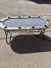 Poker Table Foldable oval Blackjack Texas Holdem Poker Game Table