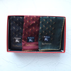 Vintage Burberrys Handkerchief Set Of 3 Boxed Unused Pocket Square  Vtg 48cm