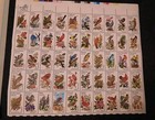 Vtg Us Stamps  1953-2002 - 20   State Birds And Flowers  Complete Sheet W folder